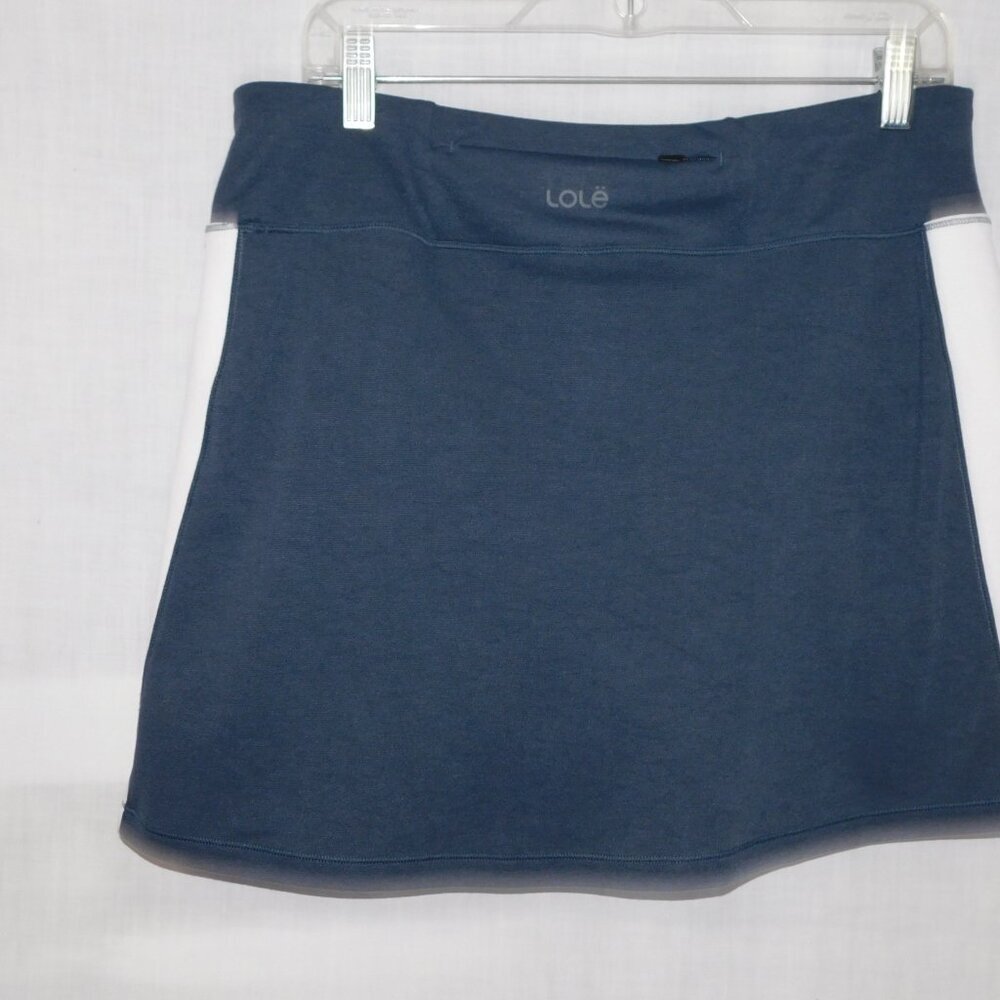 LOLE Gray White Cross Court Skort skirt with shorts Tennis Golf Womens L - Picture 9 of 11